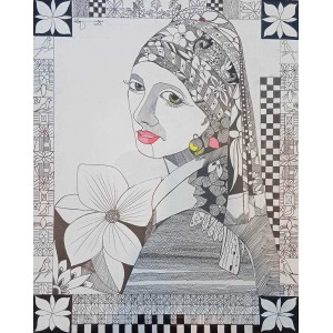 Rafique Somroo, 16 x 20, Mixed Media on Canvas, Figurative Painting, AC-RSO-047